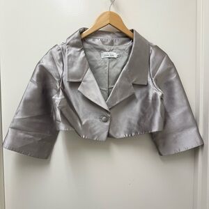 Grey Silk Bolero - Teri Jon by Ricki Freeman